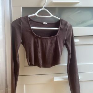 garage corset long sleeve top